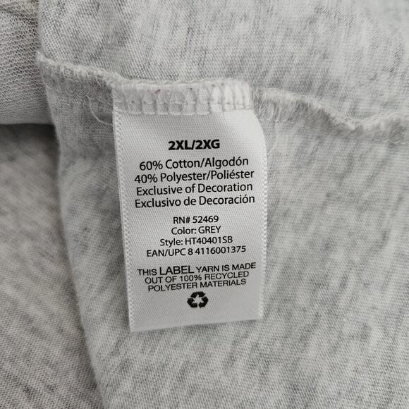 Holiday Time X-Mas 3D Reindeer Fuzzy “Oh Deer” Graphic Gray T-Shirt -2XL - Picture 6 of 7